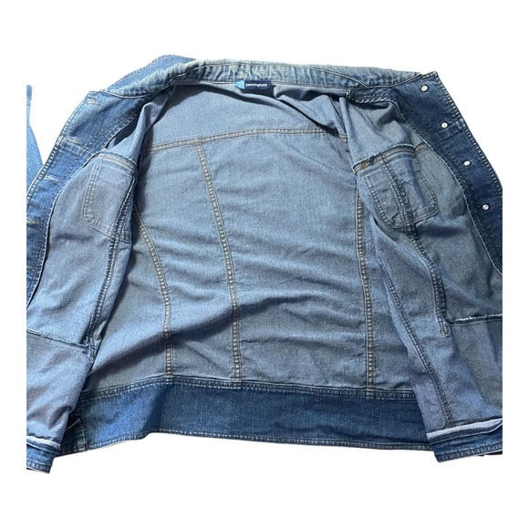 PENNINGTONS Jean Jacket Womens 3X Denim Blue Casual Button Up Plus Size - Picture 5 of 12